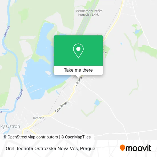 Карта Orel Jednota Ostrožská Nová Ves