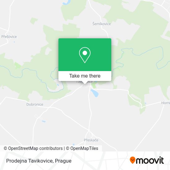 Карта Prodejna Tavikovice