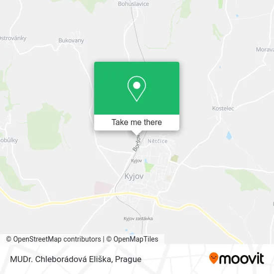 Карта MUDr. Chleborádová Eliška