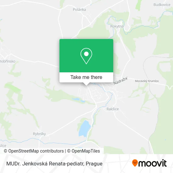Карта MUDr. Jenkovská Renata-pediatr