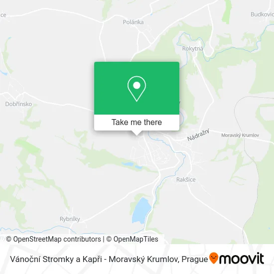 Карта Vánoční Stromky a Kapři - Moravský Krumlov