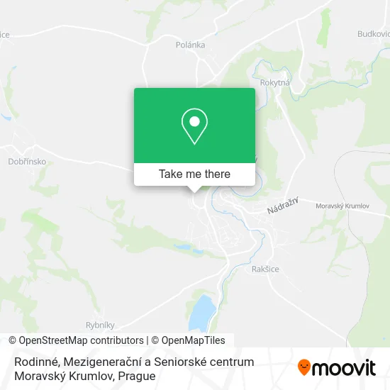 Карта Rodinné, Mezigenerační a Seniorské centrum Moravský Krumlov