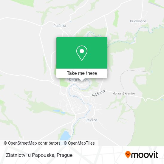 Карта Zlatnictvi u Papouska