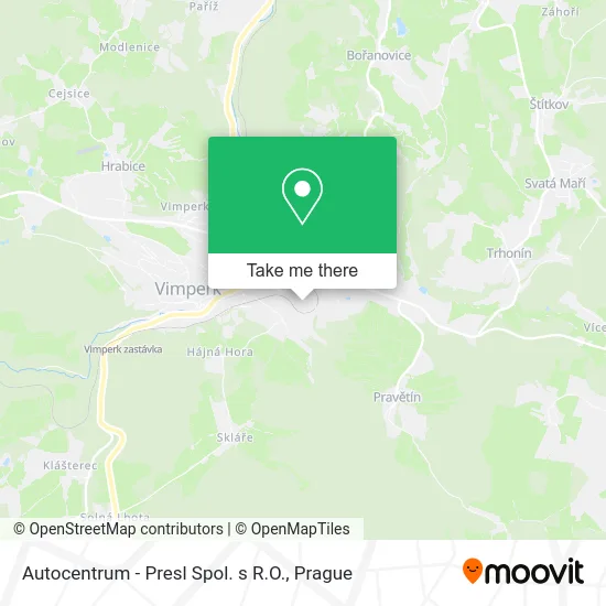 Карта Autocentrum - Presl Spol. s R.O.