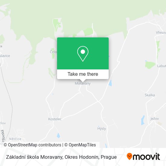Základní škola Moravany, Okres Hodonín map