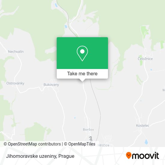 Карта Jihomoravske uzeniny