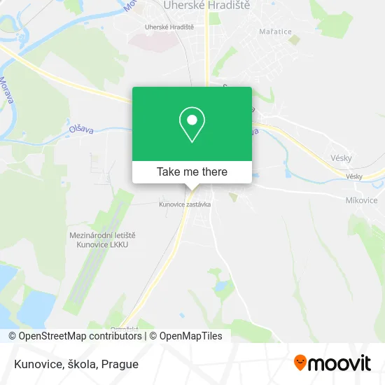Карта Kunovice, škola