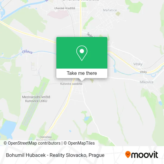 Карта Bohumil Hubacek - Reality Slovacko