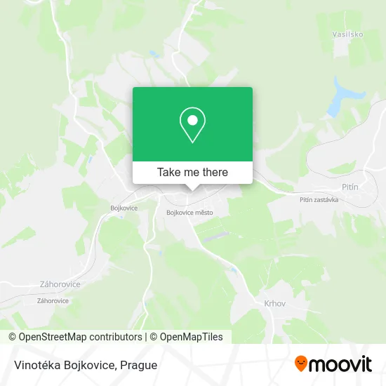 Карта Vinotéka Bojkovice