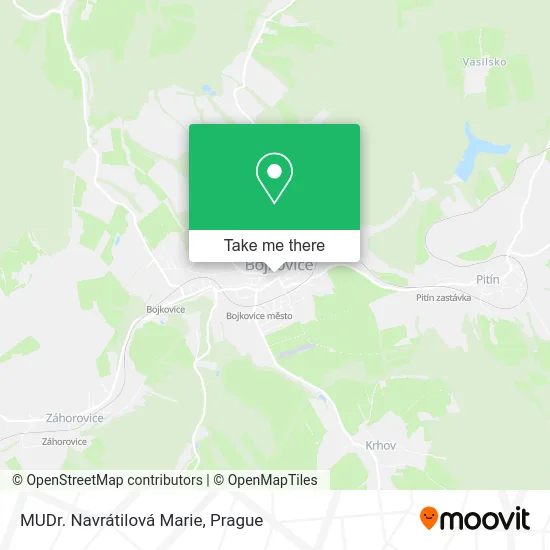 Карта MUDr. Navrátilová Marie