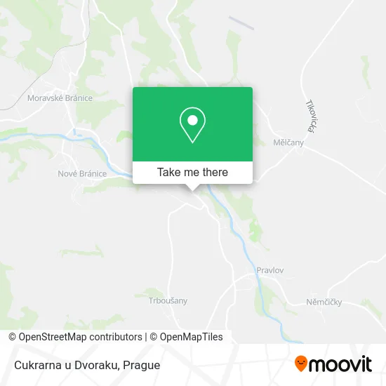 Карта Cukrarna u Dvoraku