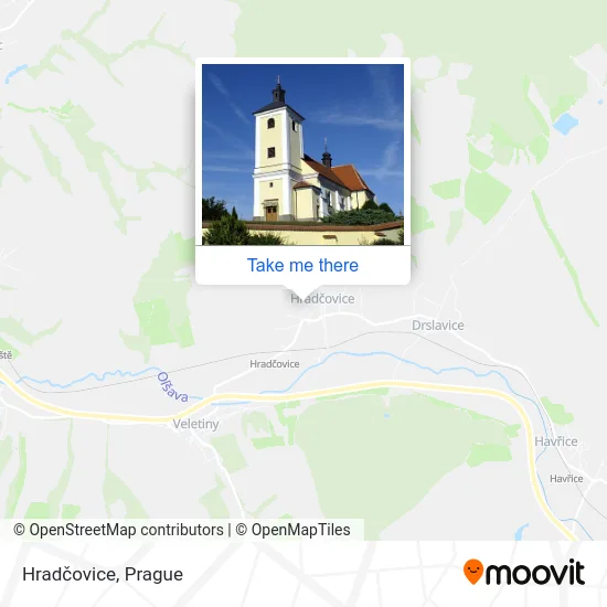 Карта Hradčovice