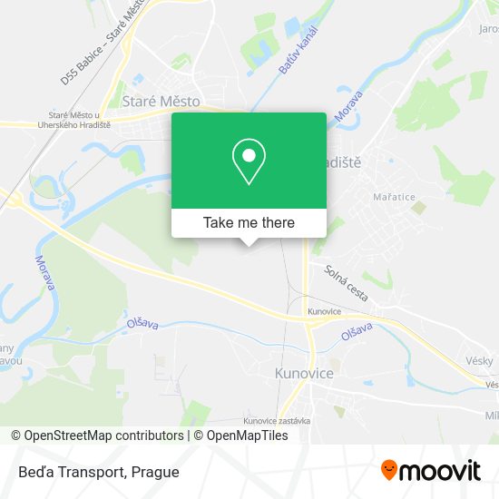 Карта Beďa Transport