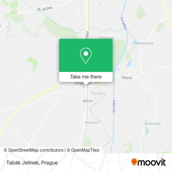 Карта Tabák Jelínek