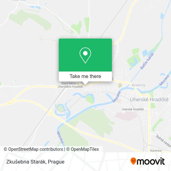 Zkušebna Starák map