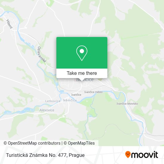 Turistická Známka No. 477 map