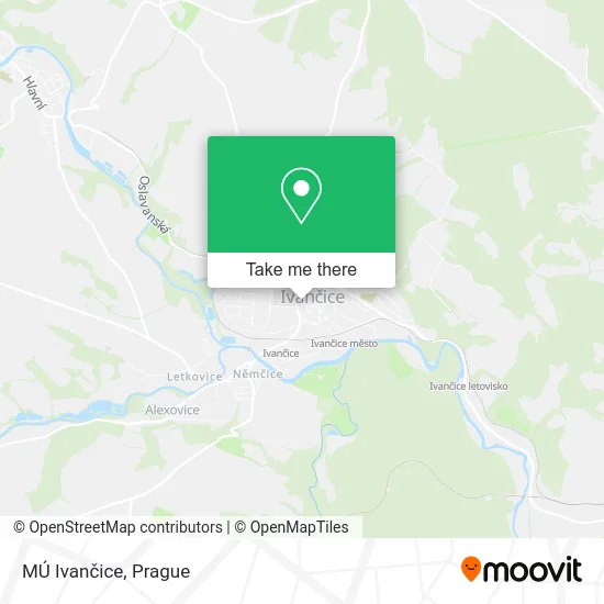 Карта MÚ Ivančice