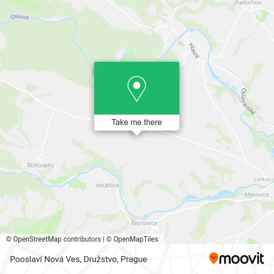 Карта Pooslaví Nová Ves, Družstvo