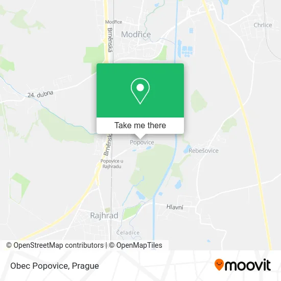Карта Obec Popovice