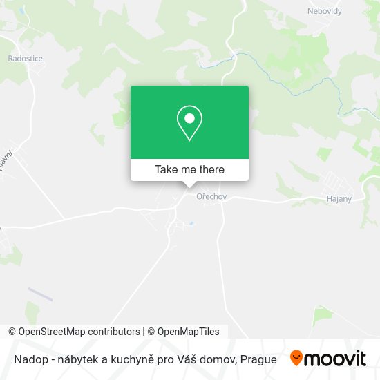 Карта Nadop - nábytek a kuchyně pro Váš domov
