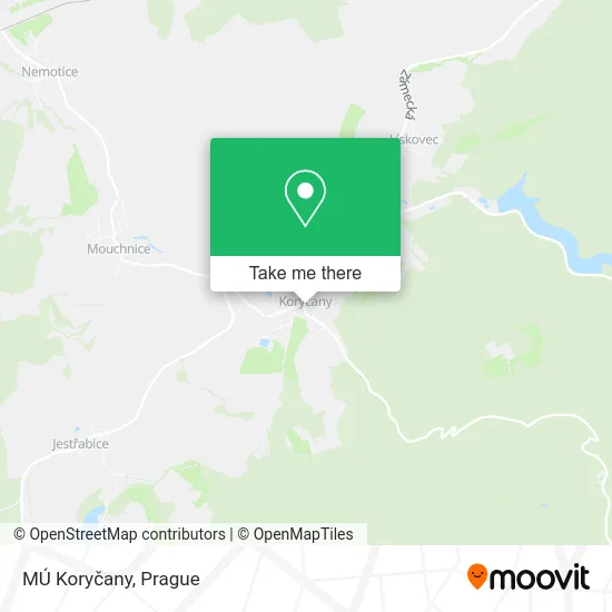 Карта MÚ Koryčany