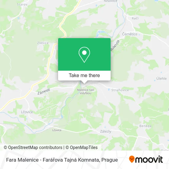 Fara Malenice - Farářova Tajná Komnata map