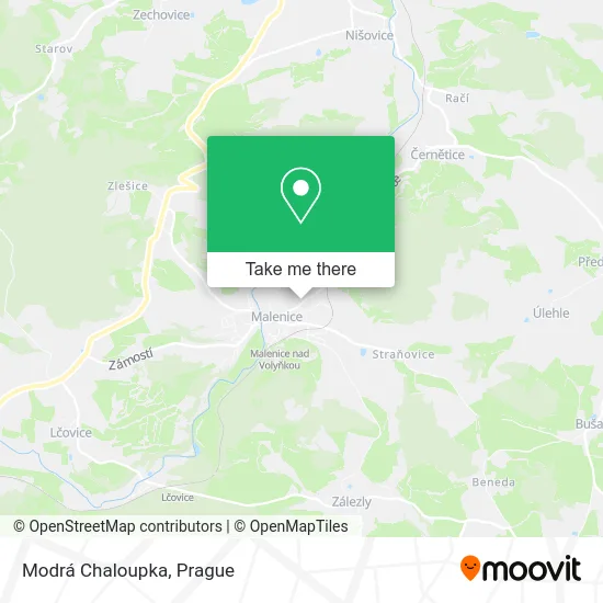 Карта Modrá Chaloupka