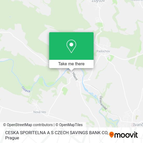 Карта CESKA SPORITELNA A S CZECH SAVINGS BANK CO