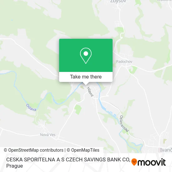 Карта CESKA SPORITELNA A S CZECH SAVINGS BANK CO