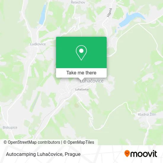 Карта Autocamping Luhačovice