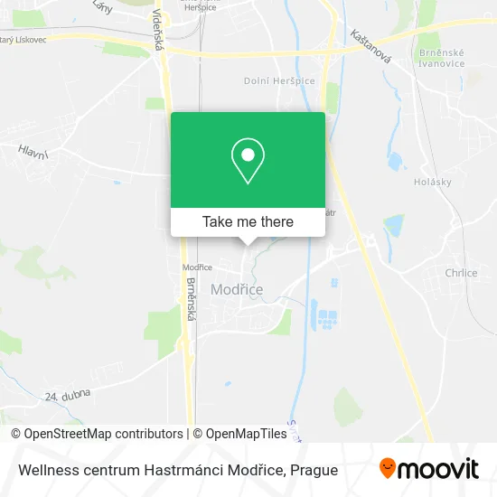 Карта Wellness centrum Hastrmánci Modřice