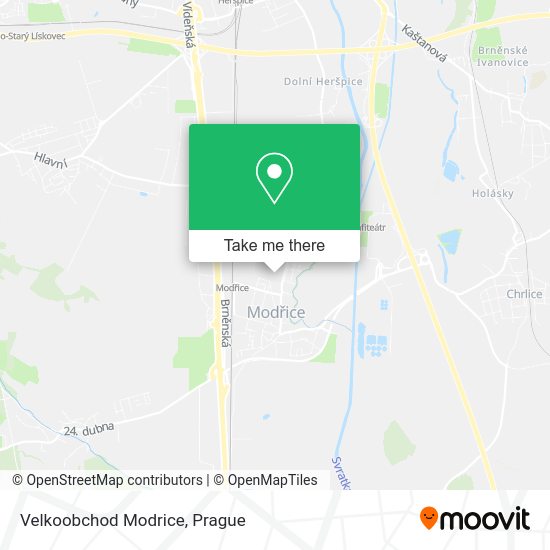 Карта Velkoobchod Modrice