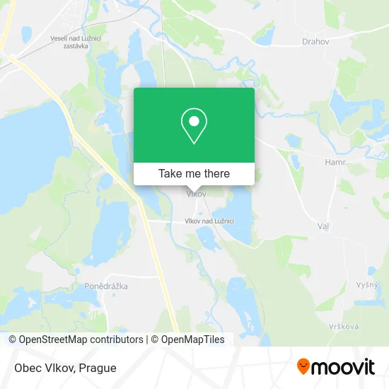 Карта Obec Vlkov