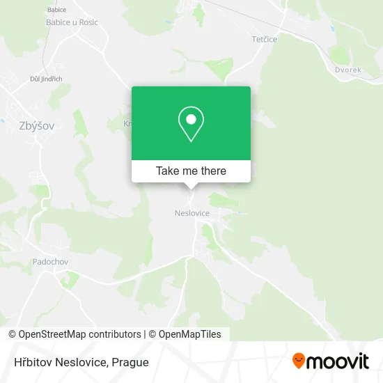 Карта Hřbitov Neslovice