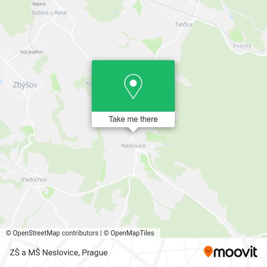Карта ZŠ a MŠ Neslovice