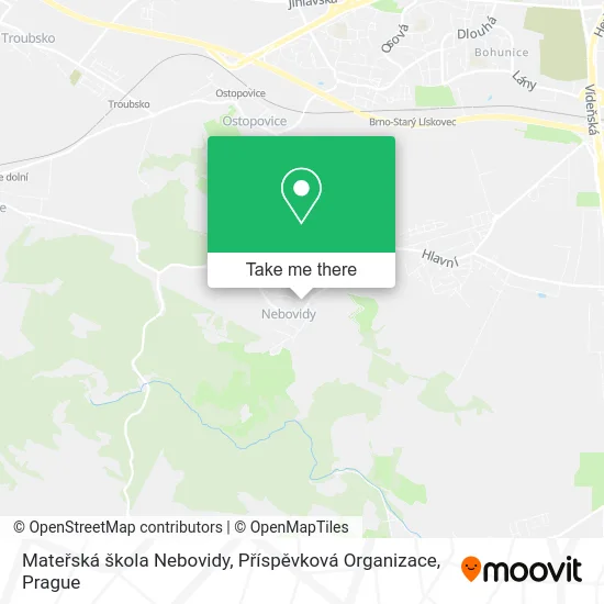 Mateřská škola Nebovidy, Příspěvková Organizace map
