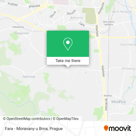 Карта Fara - Moravany u Brna