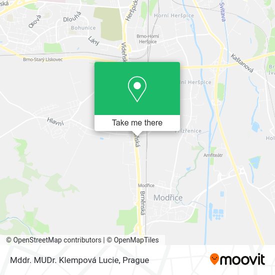 Карта Mddr. MUDr. Klempová Lucie