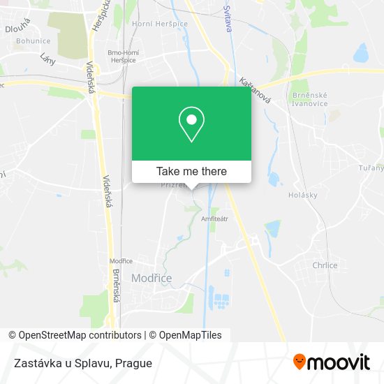 Карта Zastávka u Splavu