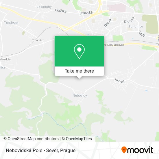 Карта Nebovidská Pole - Sever