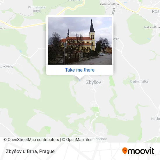 Карта Zbýšov u Brna
