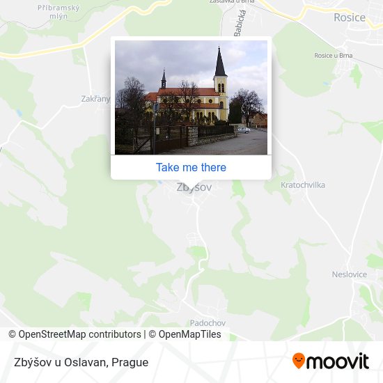 Карта Zbýšov u Oslavan