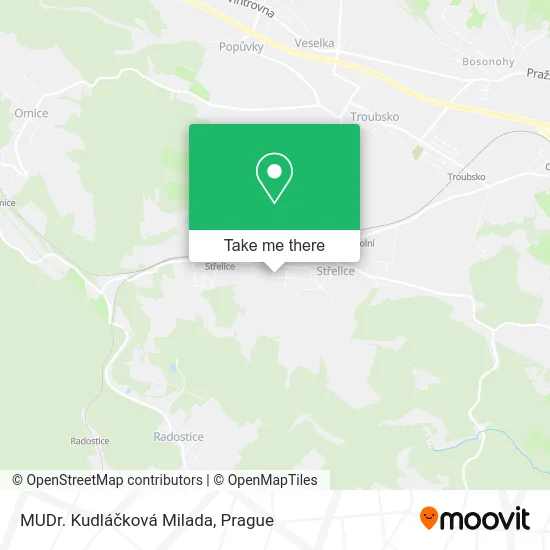Карта MUDr. Kudláčková Milada