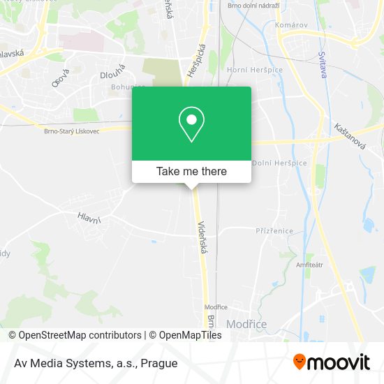 Карта Av Media Systems, a.s.