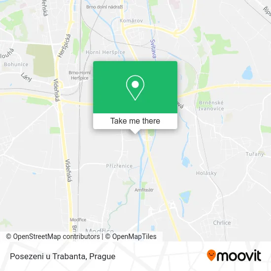Карта Posezeni u Trabanta