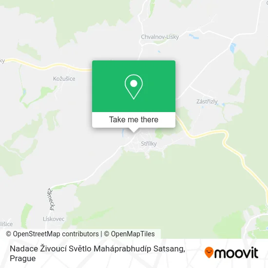 Карта Nadace Živoucí Světlo Maháprabhudíp Satsang