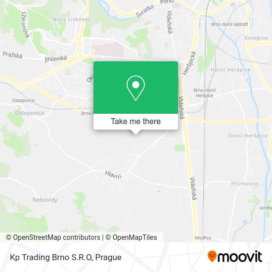Карта Kp Trading Brno S.R.O
