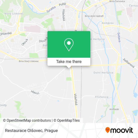 Карта Restaurace Olšovec