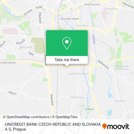 Карта UNICREDIT BANK CZECH REPUBLIC AND SLOVAKIA A S