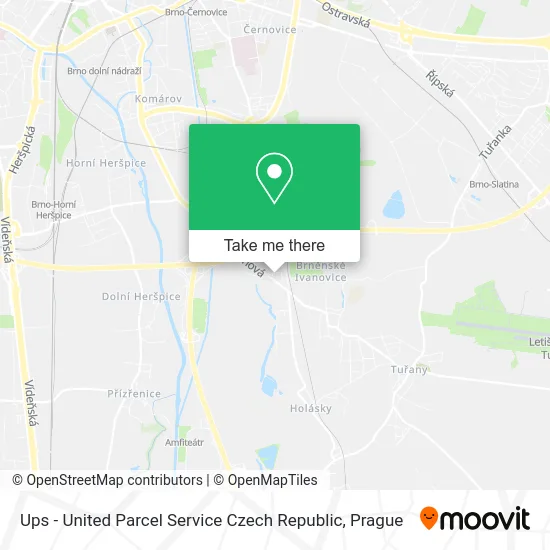 Карта Ups - United Parcel Service Czech Republic